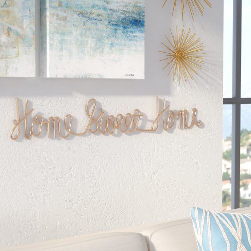 Laser Engraved Home Sweet Home Wall Decor (Photo 9 of 20)