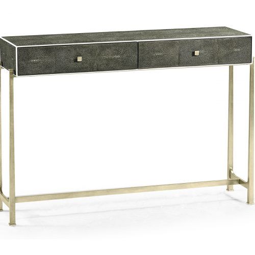 Faux Shagreen Console Tables (Photo 1 of 20)