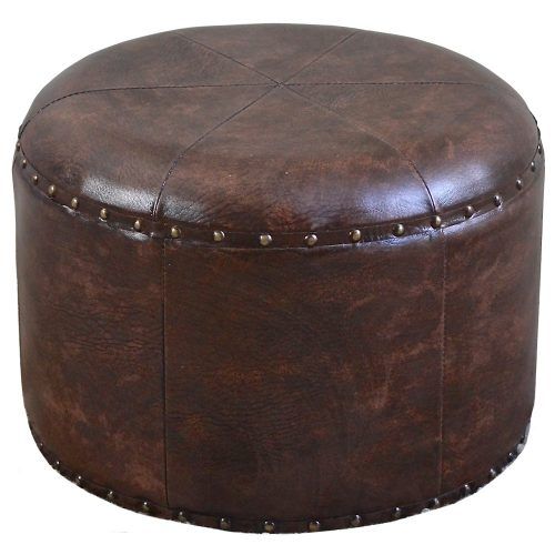 Leather Pouf Ottomans (Photo 14 of 20)