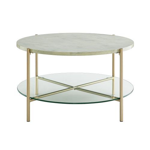 Modern Round Faux Marble Coffee Tables (Photo 19 of 20)
