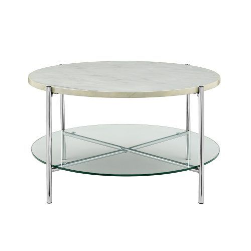 Modern Round Faux Marble Coffee Tables (Photo 17 of 20)