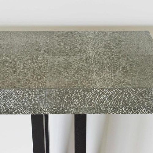 Faux Shagreen Console Tables (Photo 2 of 20)