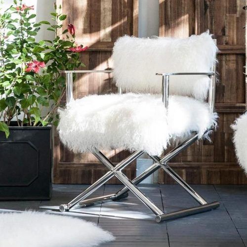 White Faux Fur Round Accent Stools With Storage (Photo 2 of 20)