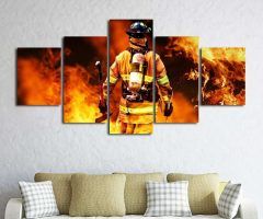 15 Inspirations Firefighter Wall Art