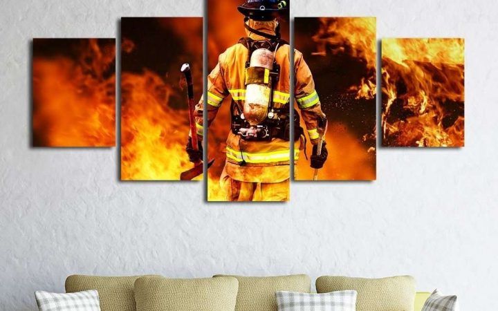 15 Inspirations Firefighter Wall Art