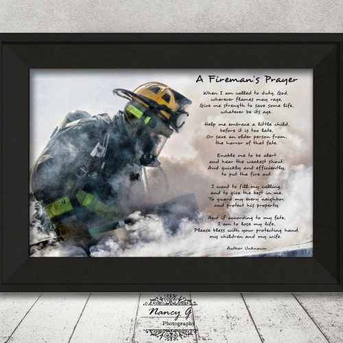 A Fireman Prayer Wall Hangings (Photo 1 of 20)