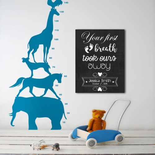 Personalized Nursery Canvas Wall Art (Photo 14 of 15)