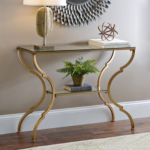 Gold And Mirror Modern Cube Console Tables (Photo 4 of 20)