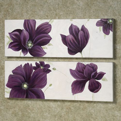 Purple Flowers Canvas Wall Art (Photo 5 of 15)