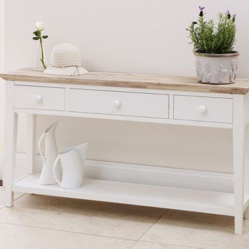White Triangular Console Tables (Photo 9 of 20)