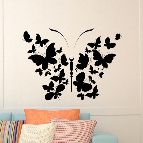 Flower And Butterfly Urban Design Metal Wall Decor (Photo 15 of 20)