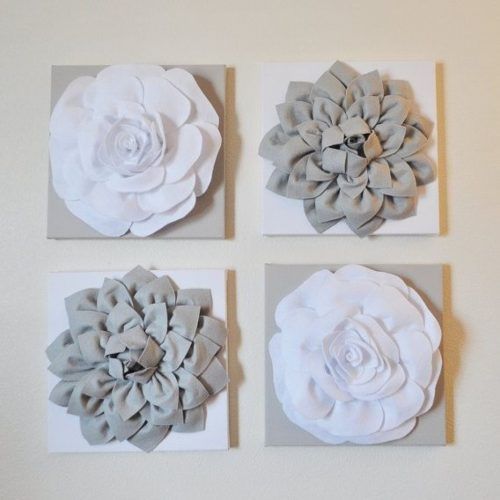 Fabric Flower Wall Art (Photo 15 of 15)