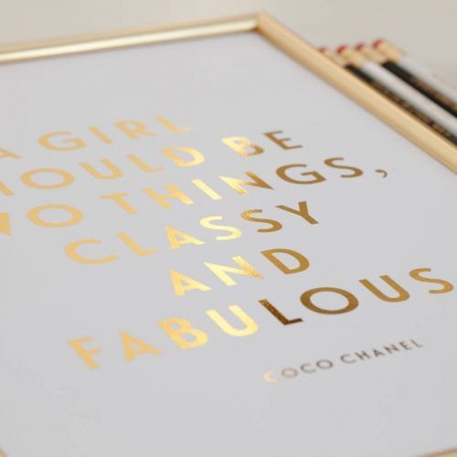Coco Chanel Quotes Framed Wall Art (Photo 3 of 30)