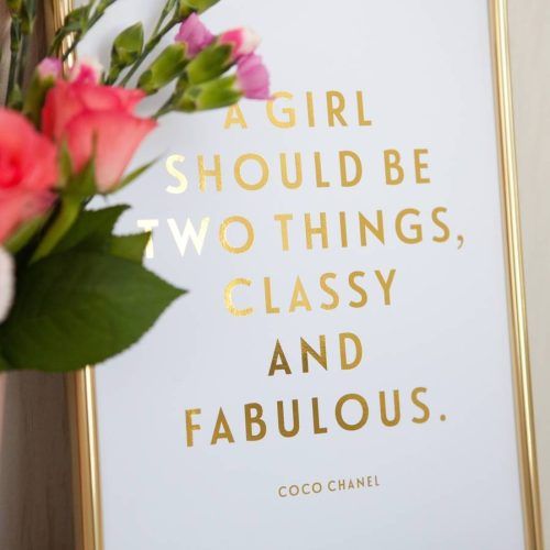 Coco Chanel Quotes Framed Wall Art (Photo 13 of 30)