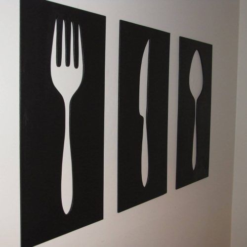 Oversized Cutlery Wall Art (Photo 3 of 20)