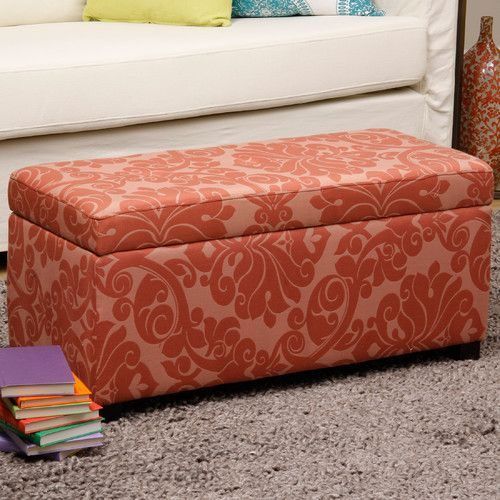 Green Fabric Square Storage Ottomans With Pillows (Photo 2 of 20)