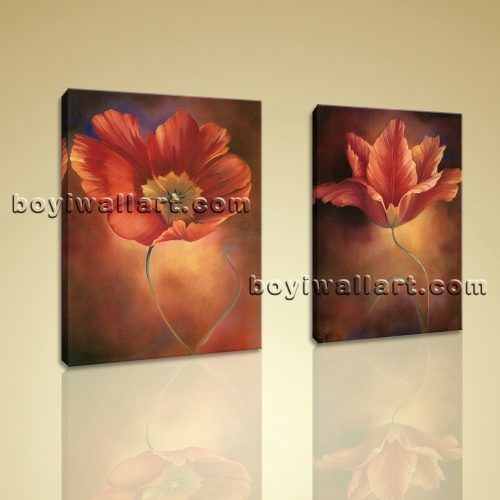 Abstract Floral Canvas Wall Art (Photo 3 of 20)