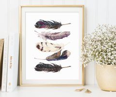 20 Inspirations Feather Wall Art