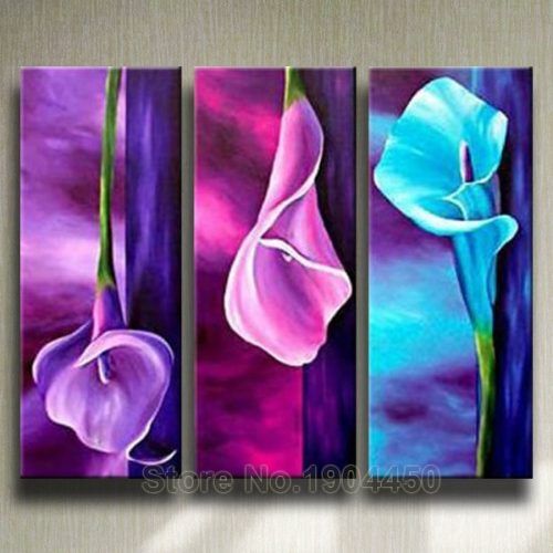 Purple Flowers Canvas Wall Art (Photo 13 of 15)