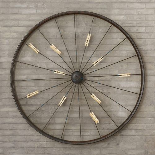 Millanocket Metal Wheel Photo Holder Wall Decor (Photo 2 of 20)