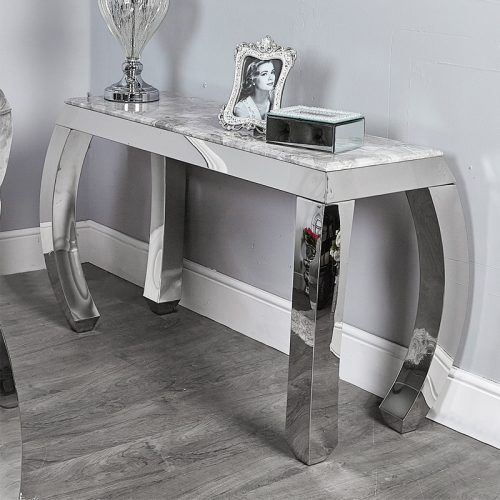 Marble And White Console Tables (Photo 14 of 20)