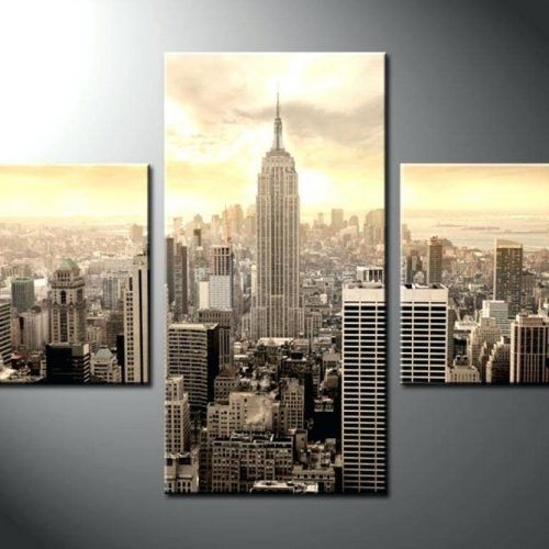 Canvas Wall Art Of New York City (Photo 8 of 15)