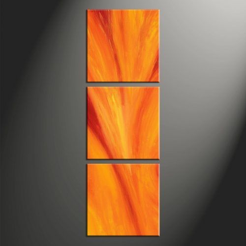 Abstract Orange Wall Art (Photo 3 of 20)