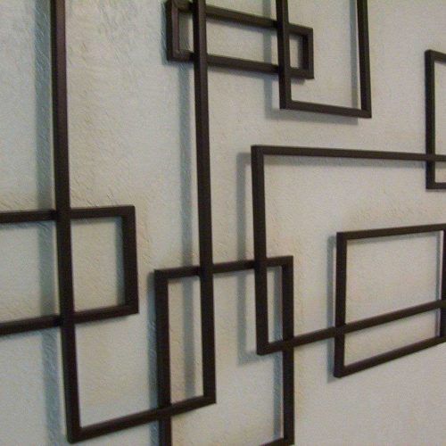Geometric Modern Metal Abstract Wall Art (Photo 10 of 20)