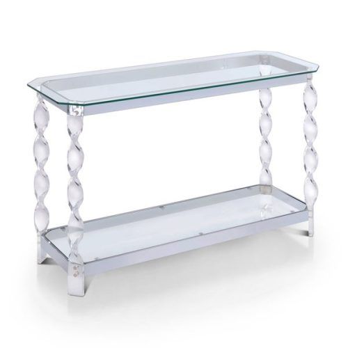 Chrome And Glass Modern Console Tables (Photo 11 of 20)