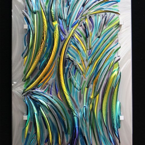 Abstract Fused Glass Wall Art (Photo 1 of 20)