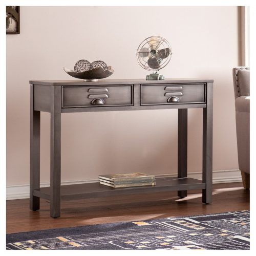 Gray Driftwood And Metal Console Tables (Photo 6 of 20)