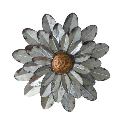 Metal Flower Wall Decor (Set Of 3) (Photo 14 of 20)