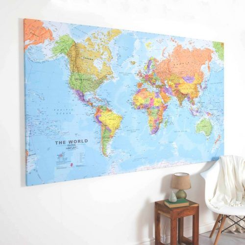 World Map Wall Art Canvas (Photo 7 of 20)