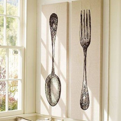 Oversized Cutlery Wall Art (Photo 8 of 20)