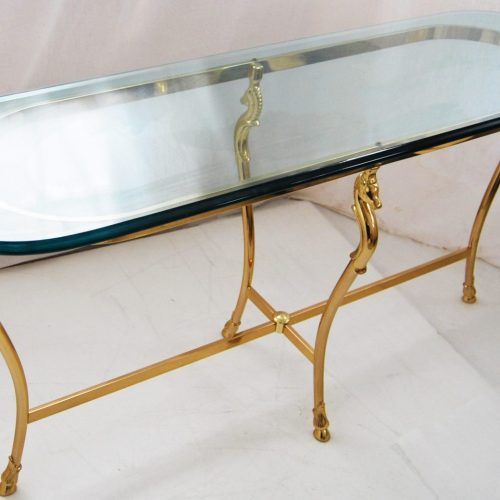 Brass Smoked Glass Console Tables (Photo 17 of 20)