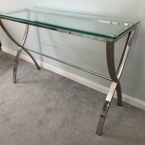Chrome And Glass Rectangular Console Tables (Photo 11 of 20)