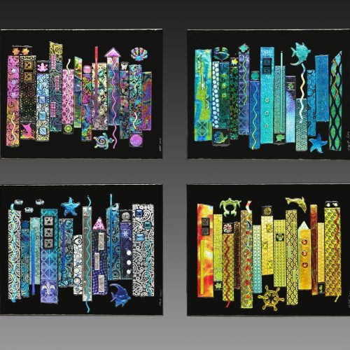 Abstract Fused Glass Wall Art (Photo 5 of 20)