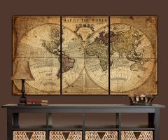  Best 20+ of Large Map Wall Art