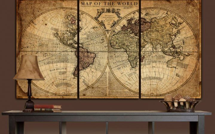 20 Ideas of Old Map Wall Art