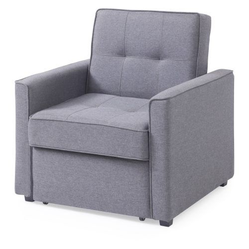 Convertible Light Gray Chair Beds (Photo 4 of 20)