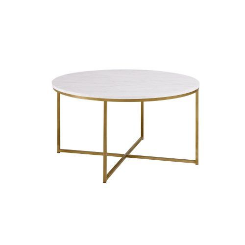 Modern Round Faux Marble Coffee Tables (Photo 18 of 20)