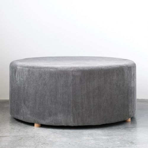 Navy And Dark Brown Jute Pouf Ottomans (Photo 6 of 20)