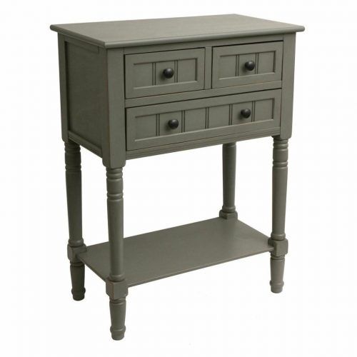 Gray Driftwood Storage Console Tables (Photo 16 of 20)