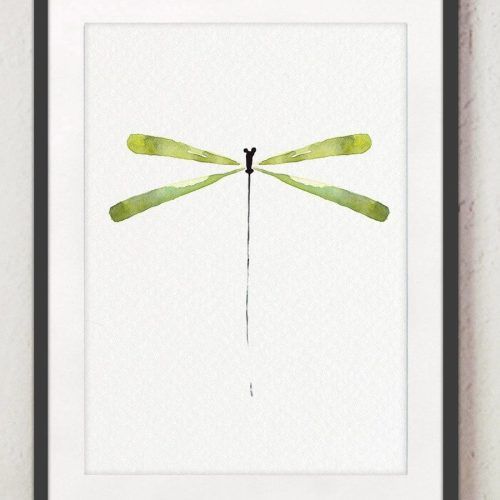 Dragonfly Painting Wall Art (Photo 5 of 20)