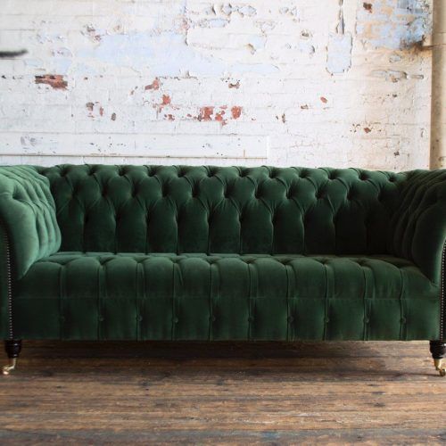 75" Green Velvet Sofas (Photo 20 of 20)