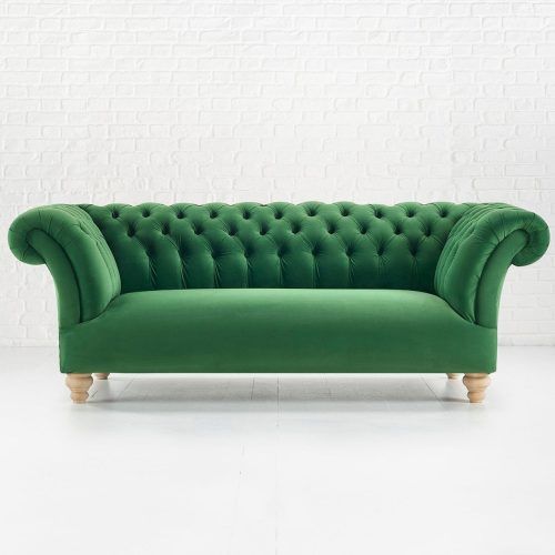 75" Green Velvet Sofas (Photo 9 of 20)