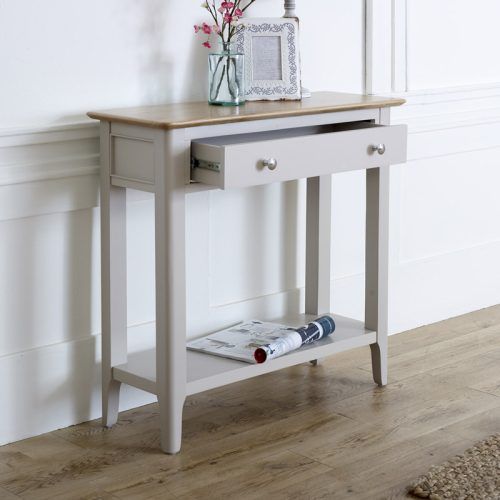 Smoke Gray Wood Console Tables (Photo 13 of 20)