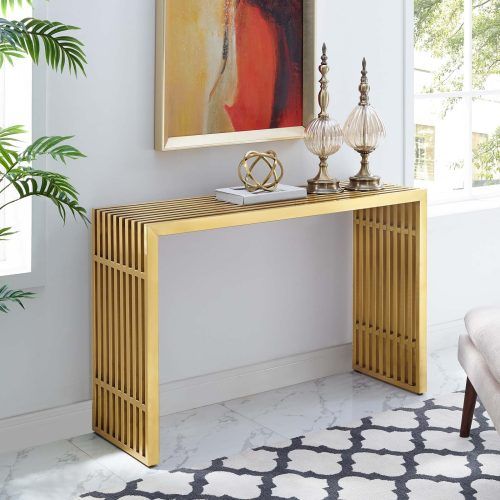 Metallic Gold Console Tables (Photo 1 of 20)