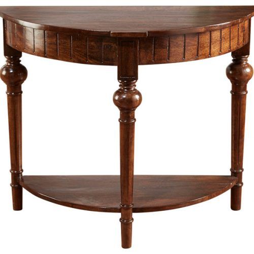 Warm Pecan Console Tables (Photo 14 of 20)