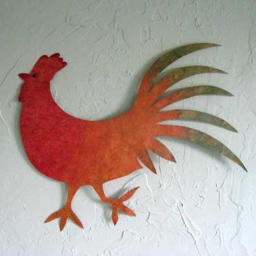 Metal Rooster Wall Decor (Photo 4 of 25)